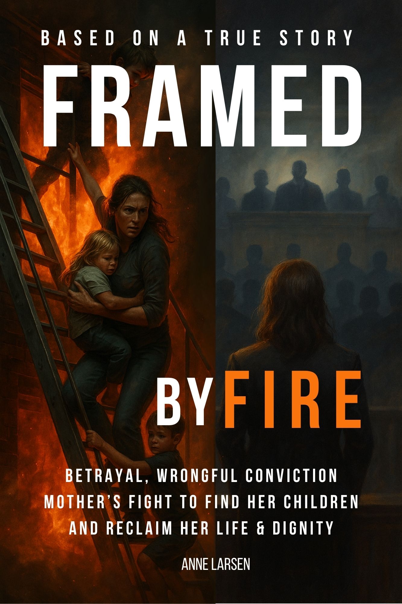 Cover of Framed by Fire: Based on a True Story of Betrayal, Wrongful Conviction, a Mother’s Fight to Find Her Children and Reclaim Her Life and Dignity