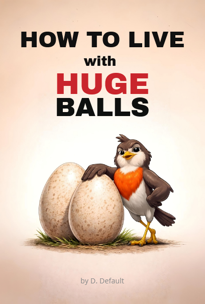 Cover of HOW TO LIVE with HUGE BALLS: An Adult Joke Gag Gift Notebook Disguised as a Real Paperback