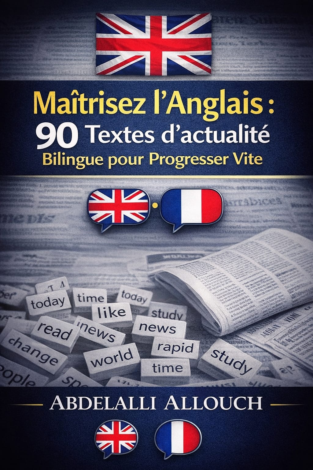 Cover of Maîtrisez l'Anglais: 90 Textes d'actualité Bilingue pour Progresser Vite